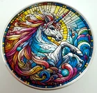 Mosaic Rainbow Unicorn  American Silver Eagle 1oz .999 Silver Dollar Gift Coin