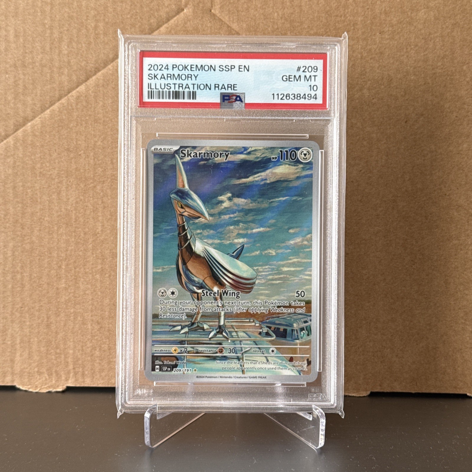 Pokémon Surging Sparks | Skarmory 209/191 | PSA 10