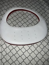 UNICA borsa bianca Lacoste pelle Artsy Moon bag rossa ovale primi 2000 vintage