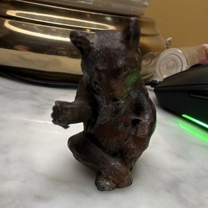 Australian Bronze Bear Figurine Collectible Sculpture Metal Bear Art Statue 