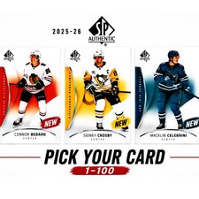  2025-26 SP Authentic Hockey Pick Your Card Complete Your Set Base #1-100 U-Pick