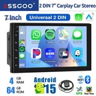 7 In Android 15 Double 2 Din Carplay Car Stereo Radio GPS WIFI BT Touch Screen