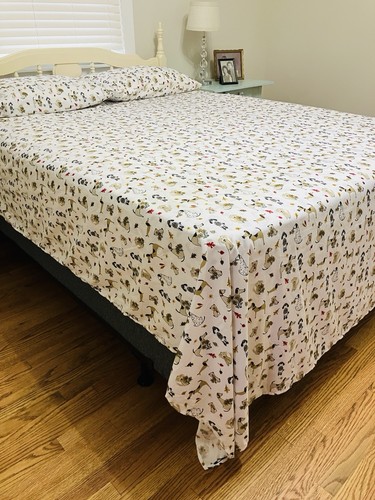 Cynthia Rowley 4-Piece Queen Sheet Set Poodle Dalmatian Dachshund Pug Retriever - Picture 6 of 10