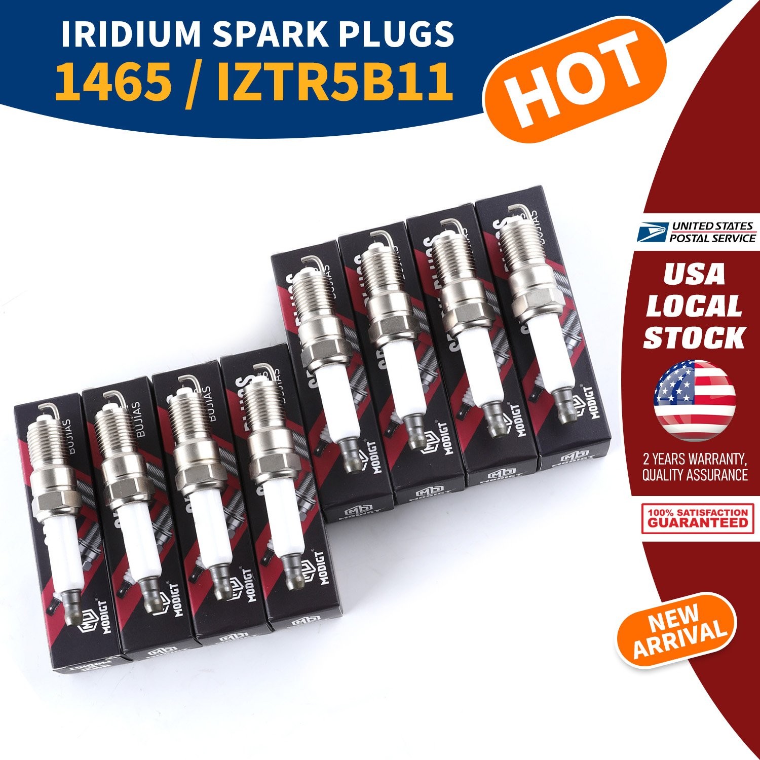 New 8 PCS LASER IRIDIUM SPARK PLUGS For Ngk 1465 IZTR5B11 For Chevrolet GMC OEM