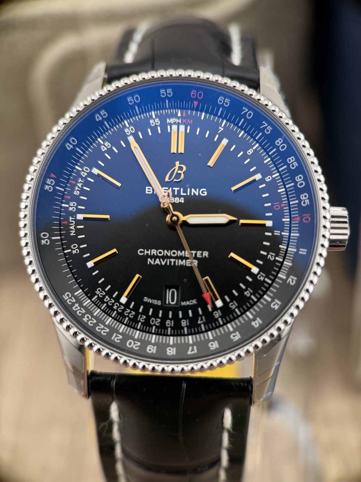 Breitling Navitimer 41 Full Set A17326241B1P2 Bla… - image 1