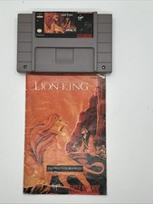 1994 The Lion King Super Nintendo SNES Game And Manual, Tested Working