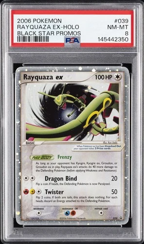 2006 POKEMON BLACK STAR PROMOS #039 RAYQUAZA EX-HOLO PSA 8