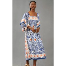 Farm Anthropologie Rio Afternoon Breeze Caftan BOHO Summer Tropical Vacay Resort