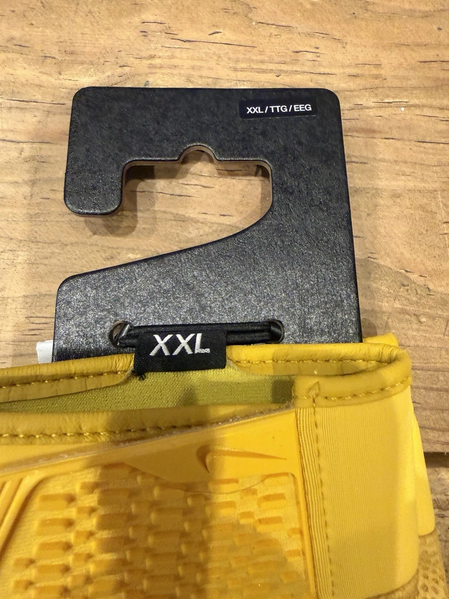 Guantes de bateo de béisbol Nike Alpha Huarache Elite XXL piel de oveja cuero amarillo
