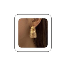 Boho Wide Circle Hoop Earrings Gold Wide Circle Huggies Hoop Earrings Vintage Ci