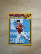 2026 Topps Heritage #368 Brayan Rocchio Dark Yellow Border