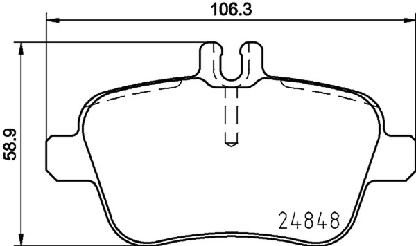 Hella Pagid Bremsbelagsatz Scheibenbremse 8DB 355 019-641 FüR Klasse Mercedes-image