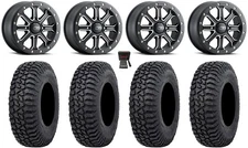 ITP Inertia Beadlock 15" Wheels Bk +40mm 35" Tricera Tires CanAm Maverick X3