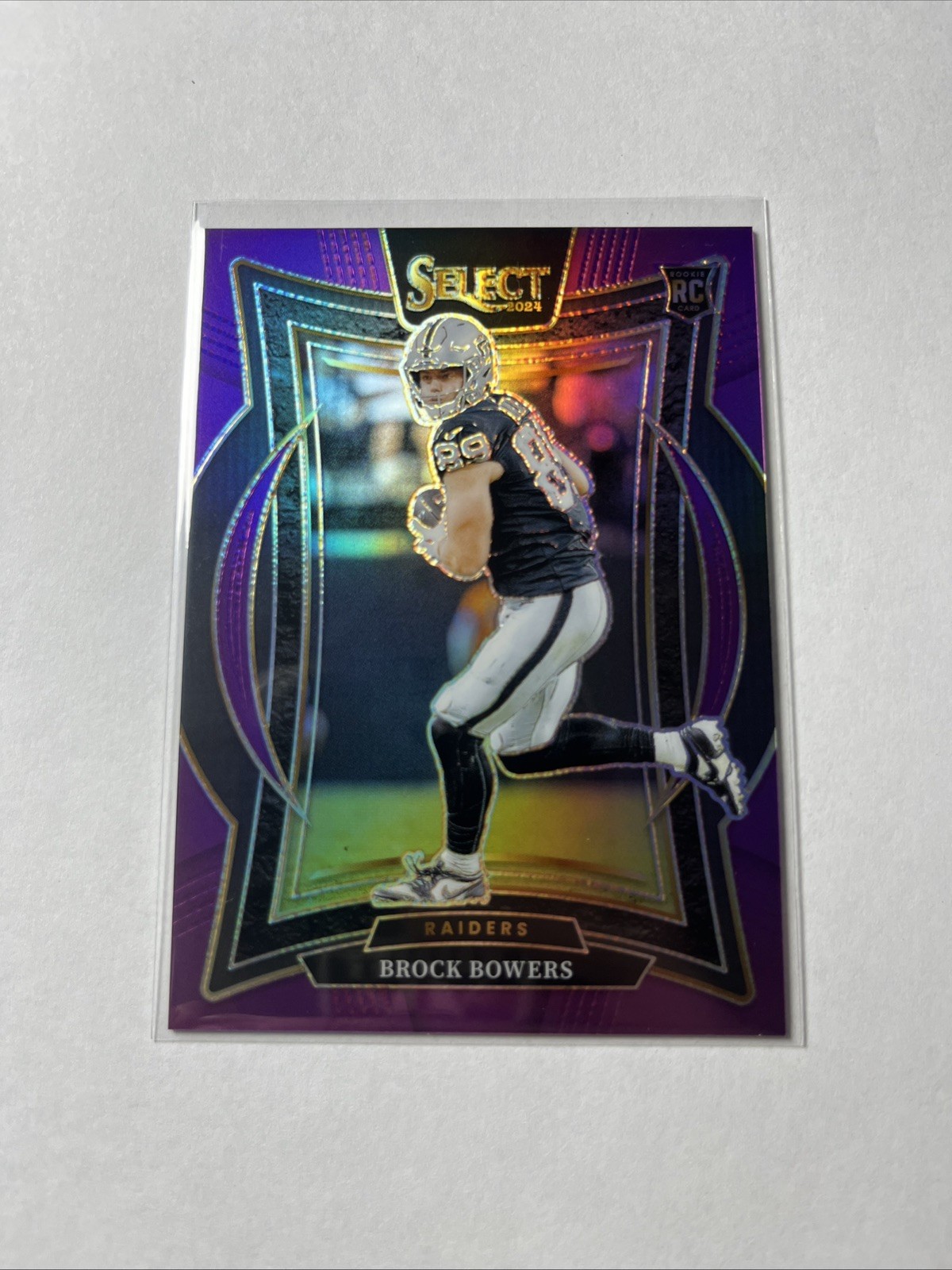 2024 Panini Select - Concourse Brock Bowers #31 Purple Prizm 35/75 (RC) - SSP