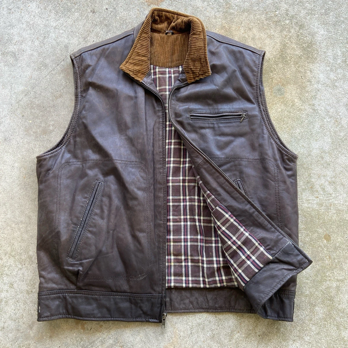 ジャケット・アウター BANANA REPUBLIC Leather Vest vintage banana republic vest products for sale | eBay