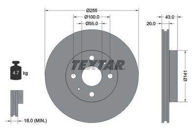 Bremsscheiben für Toyota Yaris Verso VAN P2 03-05