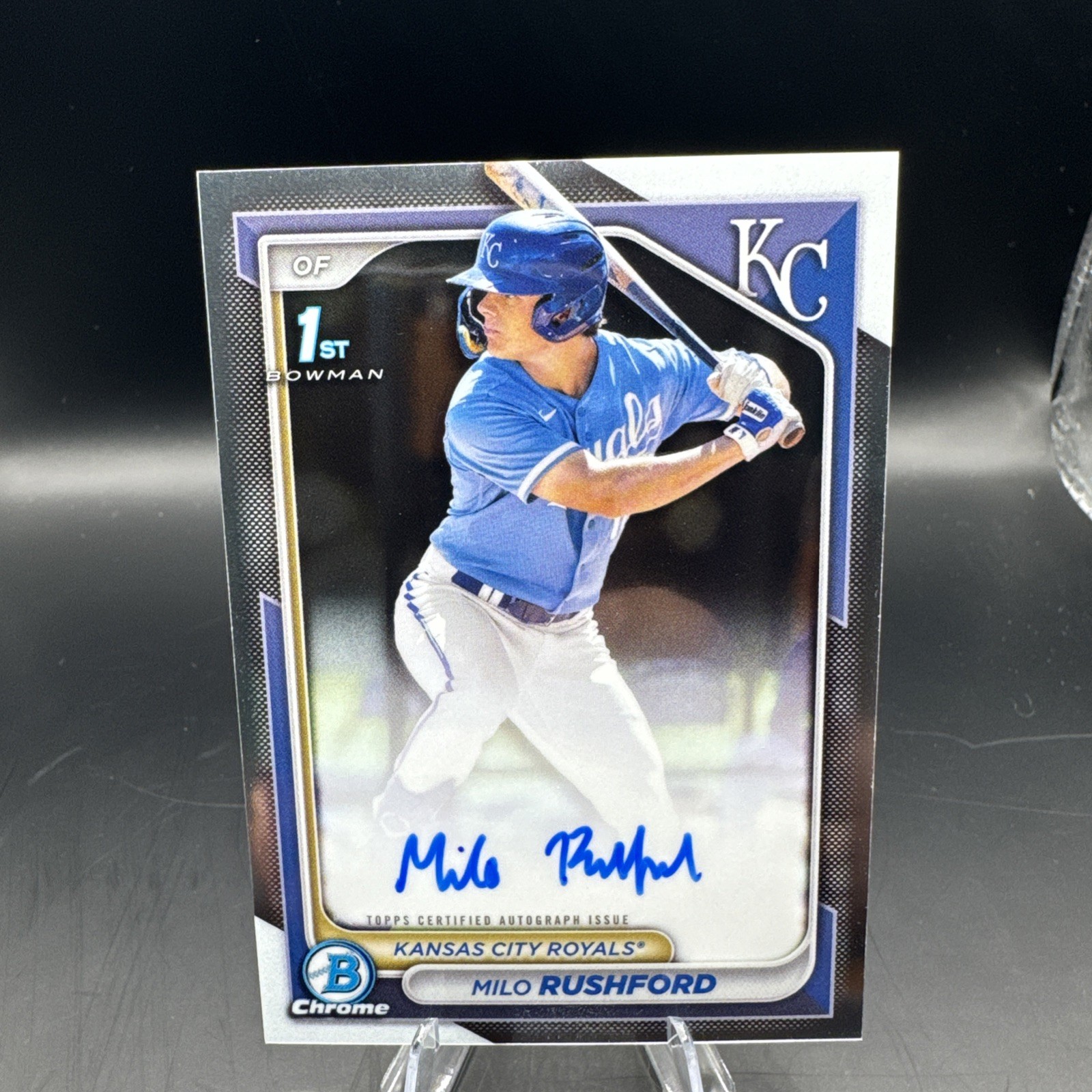 2024 Bowman Chrome - Milo Rushford 1st Bowman Auto #CPA-MR KC Royals