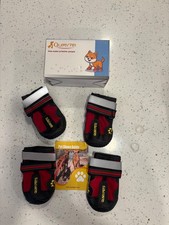 QUMY Dog Shoes for Large Dogs, Medium Dog Boots  Paw Protectors for Winter Snow