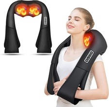 Shiatsu Neck  Back Massager with Heat - Deep Tissue Relief for Home  Car