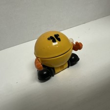 Vtg Rare Tomy Bally/Midway Pac-Man Wind-Up Toy Yellow/Orange 1.5X2" Macao Works