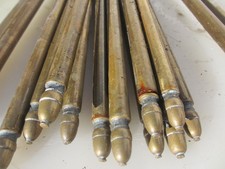 Antique Brass Stair Rods Vintage Victorian French Pole Rail Acorn 30"L - £10each