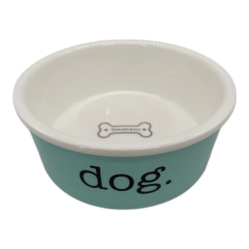 Tiffany & Co Retired Double Pet Cat Bowl Dish Bone China UNUSED