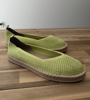 Rothy's Espadrilles Flats Limeade Green Sz 9.5