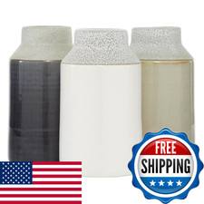 Deco 79 Porcelain Ceramic Decorative Vase Centerpiece Vases, set of 3 Flower Vas