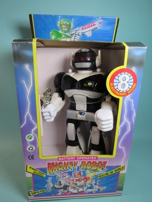 Vintage 1994 Hap-P-Kid Mighty Robot Battery Operated Figure A3007 Sound Lights