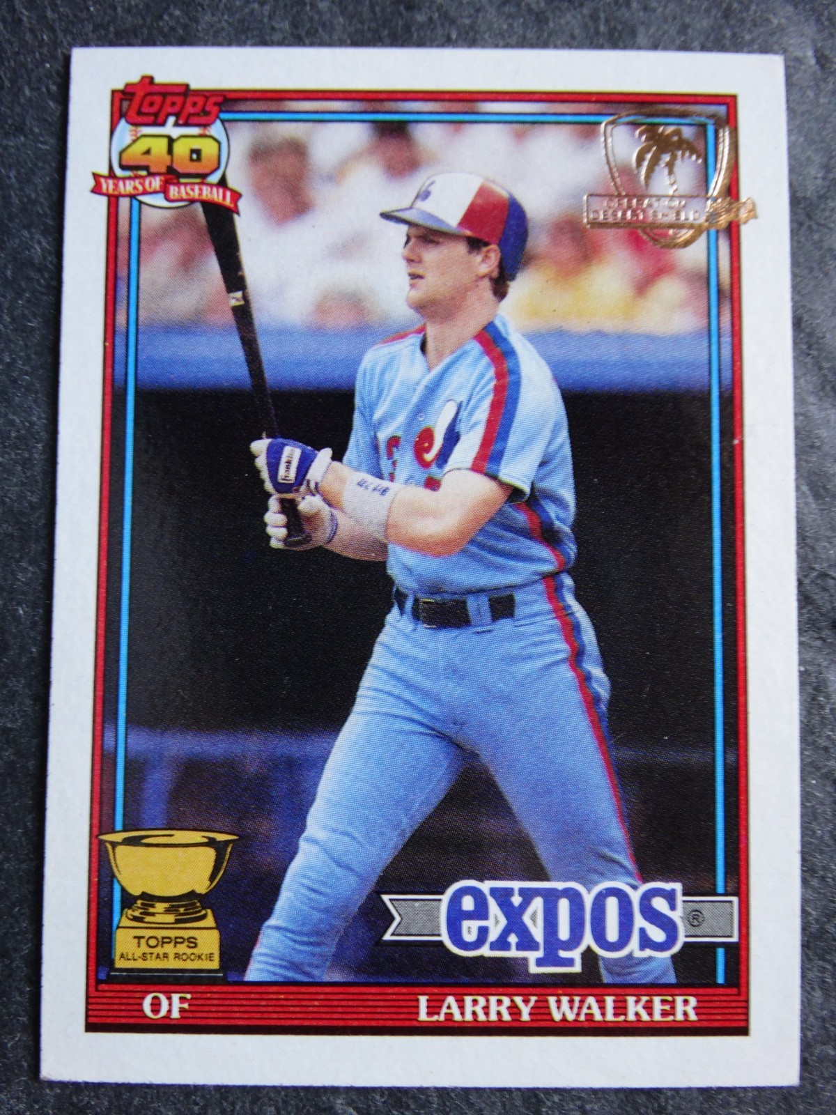 1991 Topps Desert Shield #339 Larry Walker Montreal Expos Baseball Card