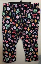 Old Navy Women's XXL Mid-Rise Flannel Pajama Pants HOLIDAY ORNAMENTS 21126