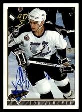 1993 Topps Premier Hockey #19 Rob Zamuner Signed Autograph (no COA)