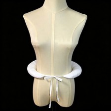 Sous-jupe Lolita Victorienne en Coton Blanc, Jupa Cache-Buste à Nouer