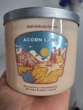 New Bath & Body Works Acorn Lane  3 Wick 14.5 Oz Candle