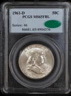 1961-D Franklin Half Dollar MS65 FBL PCGS / CAC
