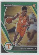 2021-22 Panini Prizm Draft Picks Green Prizm Jaden Springer #19 Rookie RC jd9