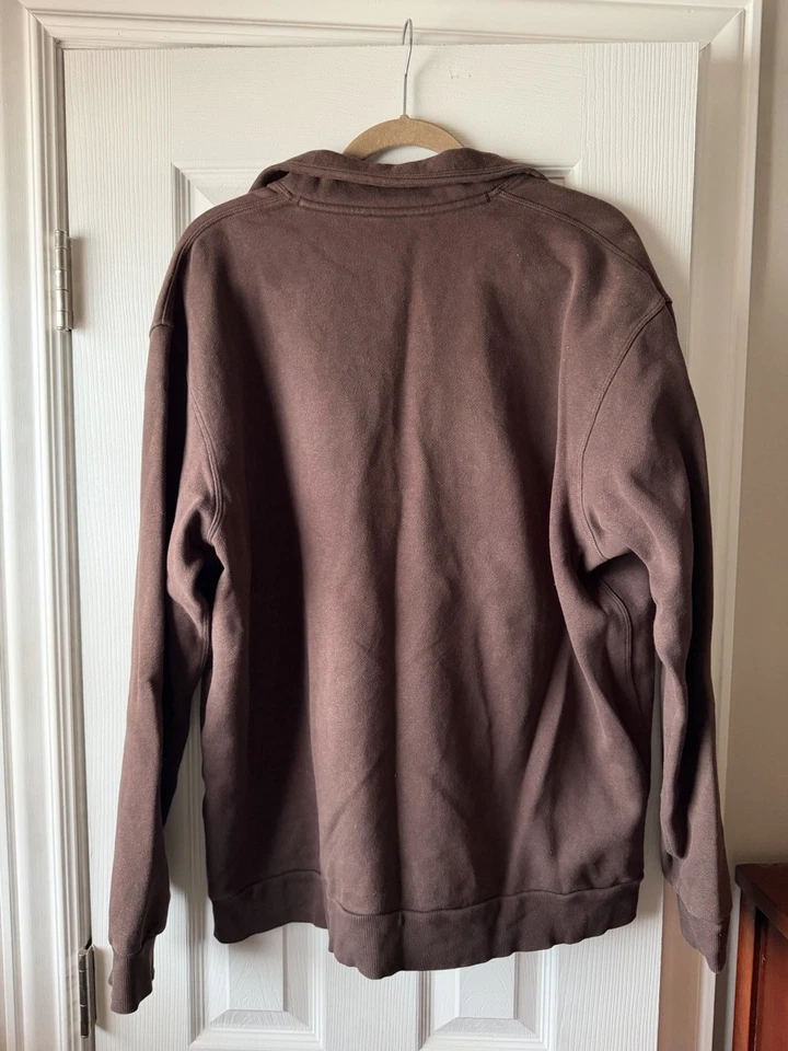 Lululemon Men's Medium Brown Pullover Quarter Zip Running Sweatshirt Size L - Image 3 of 3