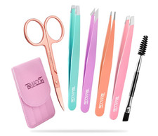 Eyebrow Tweezer Set, 6 Pcs Tweezers Set for Women, Precision Tweezer for Women