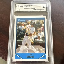 2007 Bowman Draft Picks & Prospects Jay Bruce #BDPP103 Rookie GMA 10 Reds