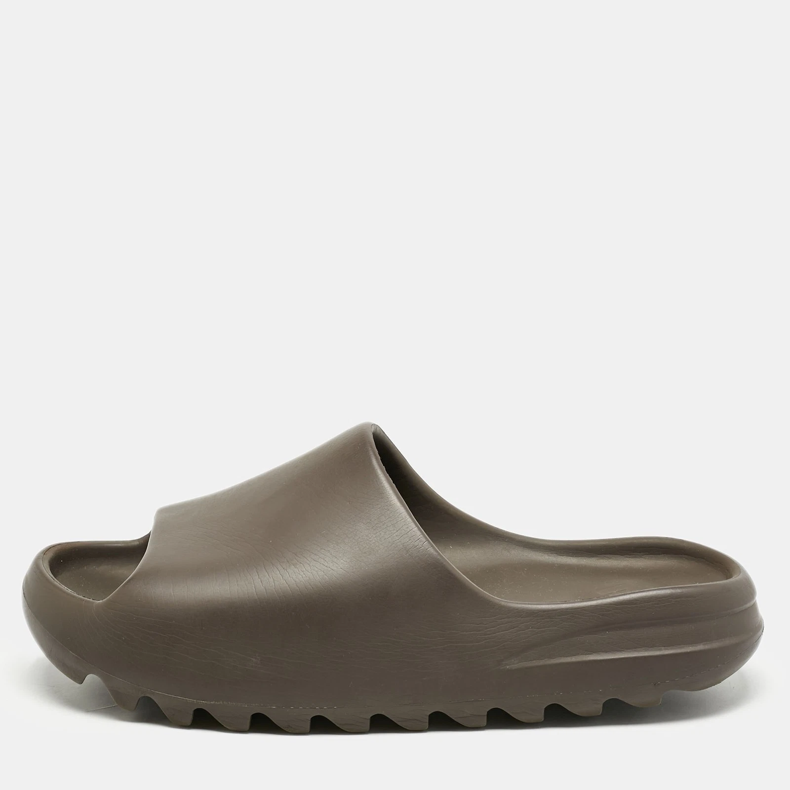 Sandali Yeezy x Adidas marroni in gomma onice slide taglia 44