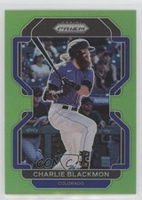 2022 Panini Prizm Tier II Lime Green Prizm 105/125 Charlie Blackmon #201 0g76