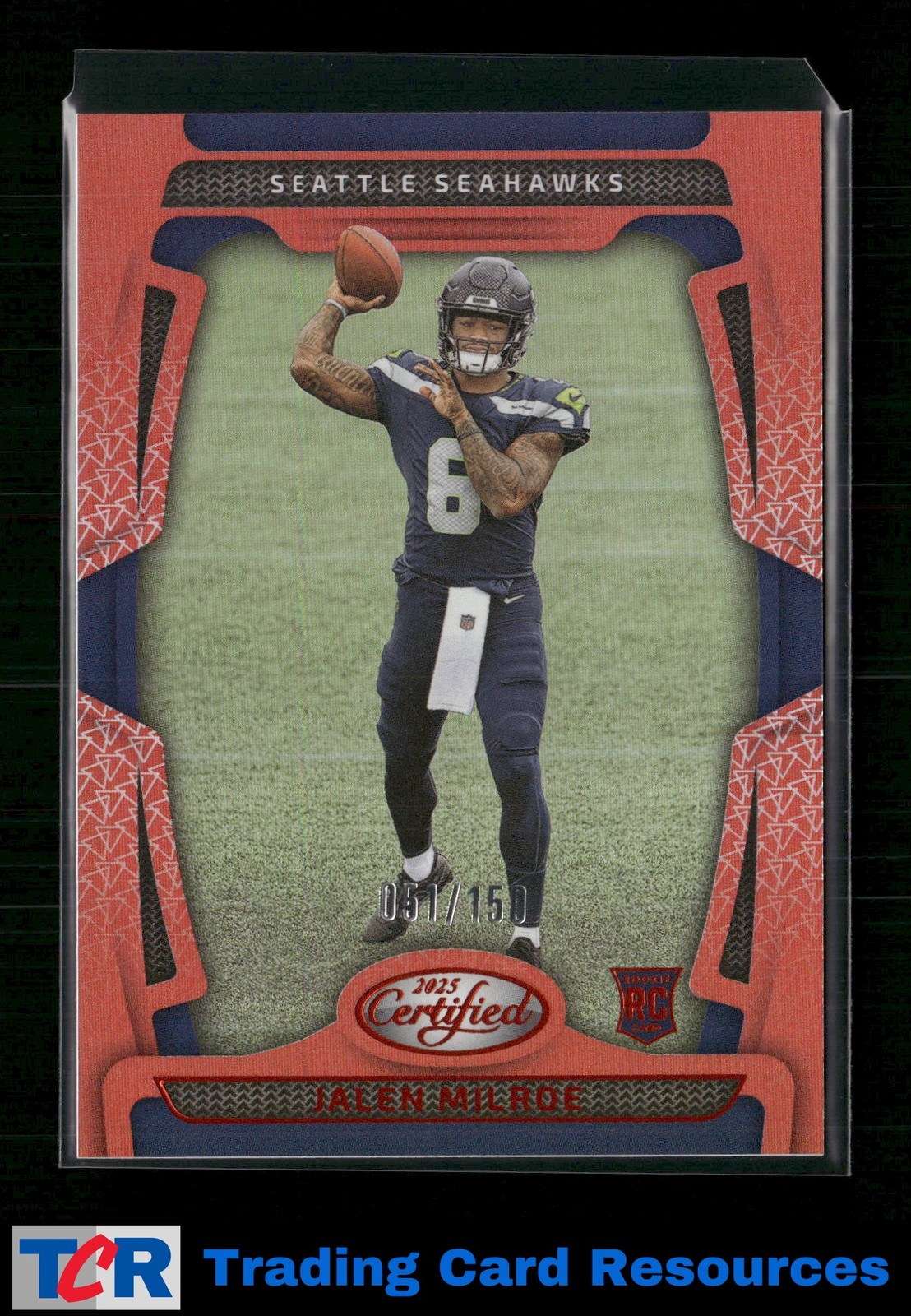 2025 Panini Certified #155 Jalen Milroe Mirror Orange #/150