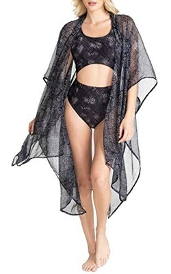 RACHEL Rachel Roy Standard High Low Kimono Cover Up Women's M Multi 3/4 Sleeve