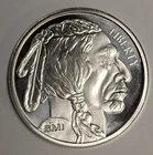 1 oz .999 Fine Silver SMI Buffalo Bullion Round