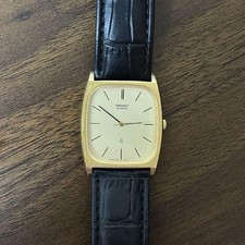 Seiko Chariot 5931-5440 Quartz Watch 28x37mm Square Gold Case Men's