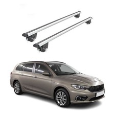 Dachträger für Fiat Tipo 2015-2026 Gepäckträger Relingträger 100kg Alu Grau