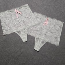 Lot Of 2 NWT Victoria's Secret Women Underwear lace High-waist Thong Size S Mint