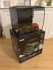 Fluval Flex LED fish tank, aquarium kit, freshwater, warm-water 34 Litre black 