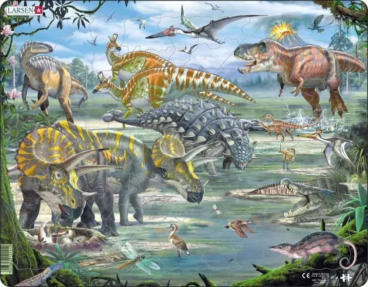 Puzzle - Dinosaurier | Spiel | FH31 | 2024 | Larsen | - Bild 3