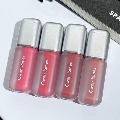 Owen James Small Silver Tube Matte Matte Matte Velvet Lip Glaze L5Q2 X2X6